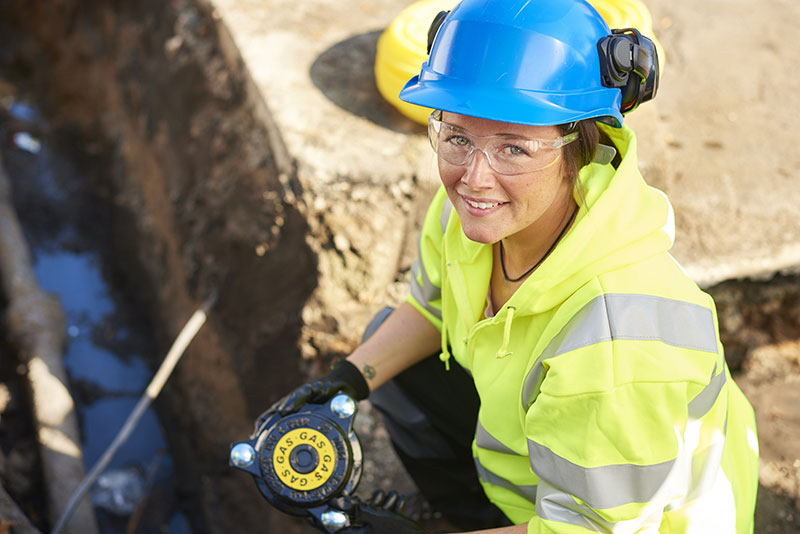 Lady in the gas industry