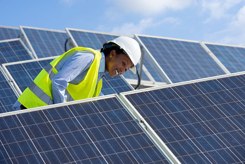 Checking solar panels