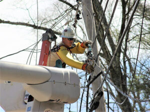 Power Line Restoration Work